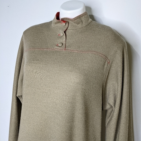 ✨3/$15 Vintage Umba for Parnes Feinstein tan dress 14 - Picture 4 of 7